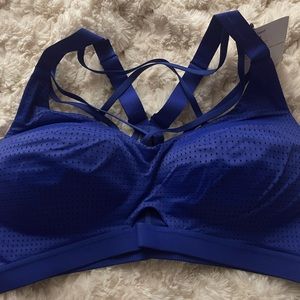 Nwt Victoria’s Secret royal blue, strappy back sports bra. 36d